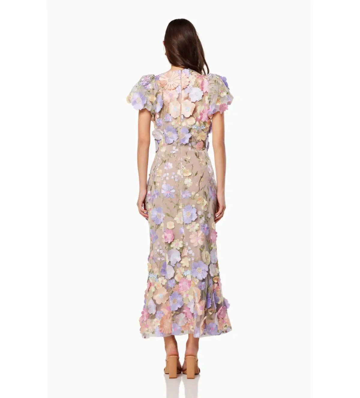 Elliatt Astraea 3D Lace Maxi Dress in Purple Size M / AU 10 photo 4