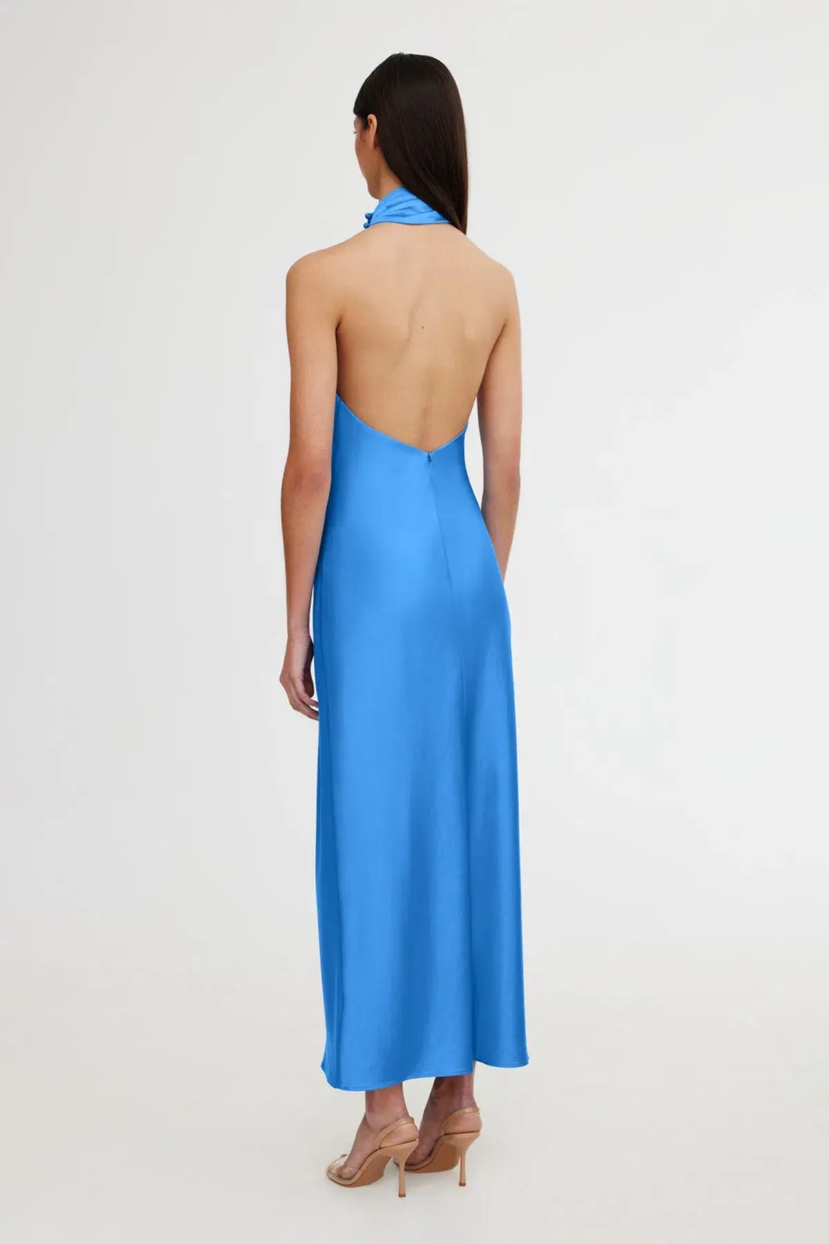 Significant Other Darcy Backless Dress Azure Blue Size 8 photo 2