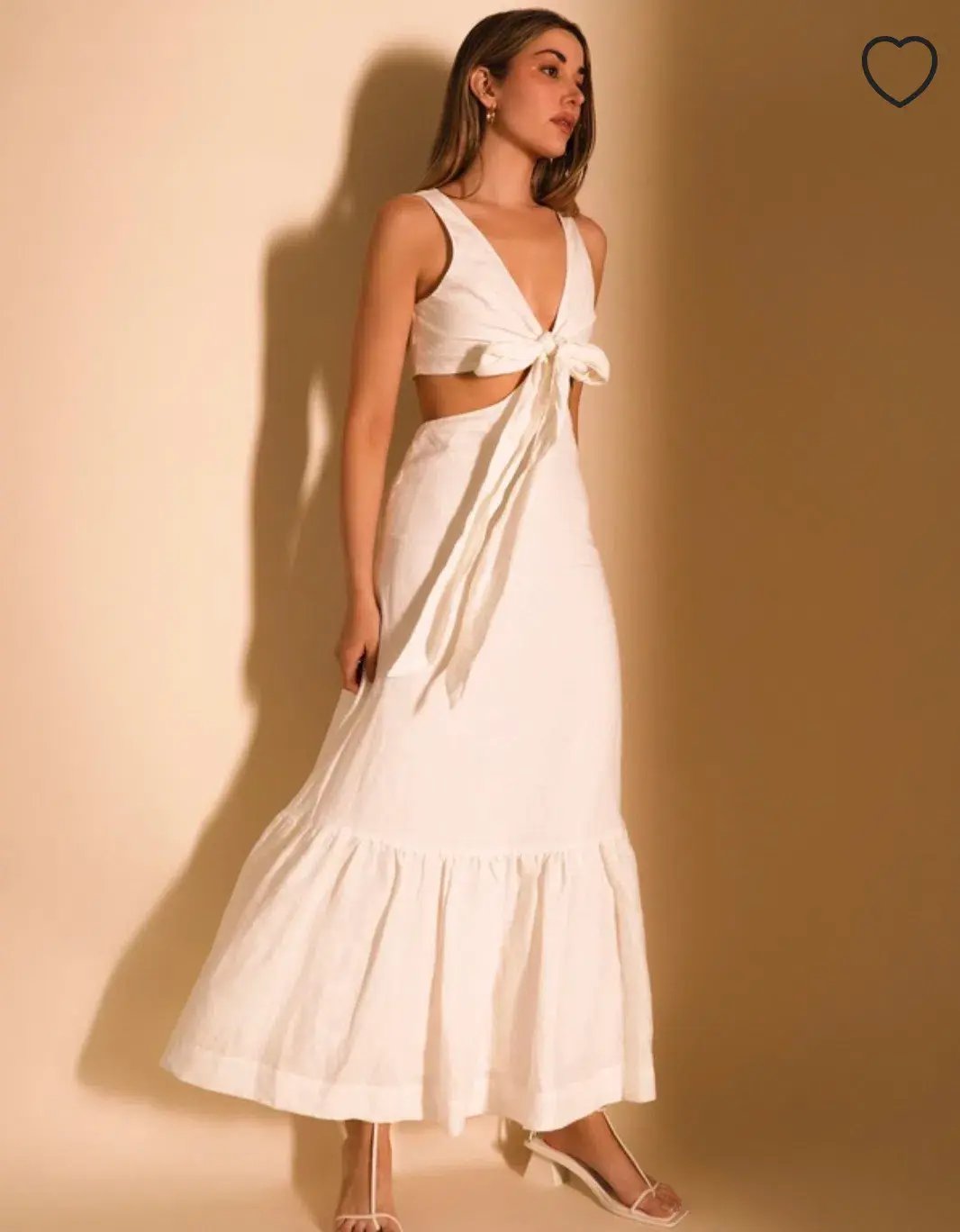 Lover Montana tie maxi dress White Size AU 8 photo 2