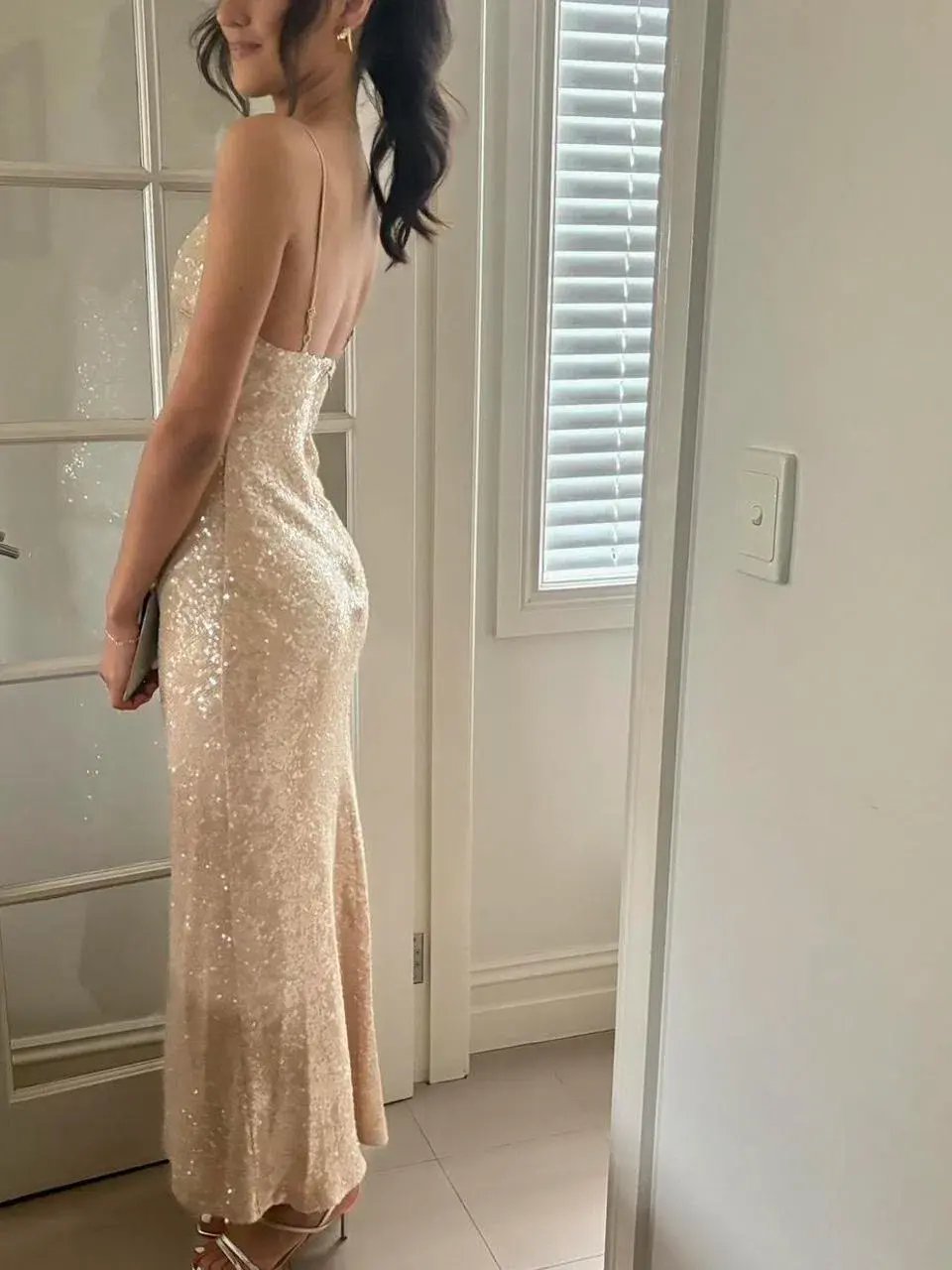 Manning Cartel  Light Angles Slip Dress Gold Size 8 photo 9