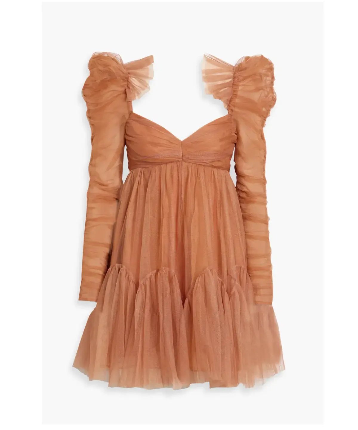 Zimmermann Tulle Ruched Mini Dress Lipstick Size 0P / AU 6P photo 3