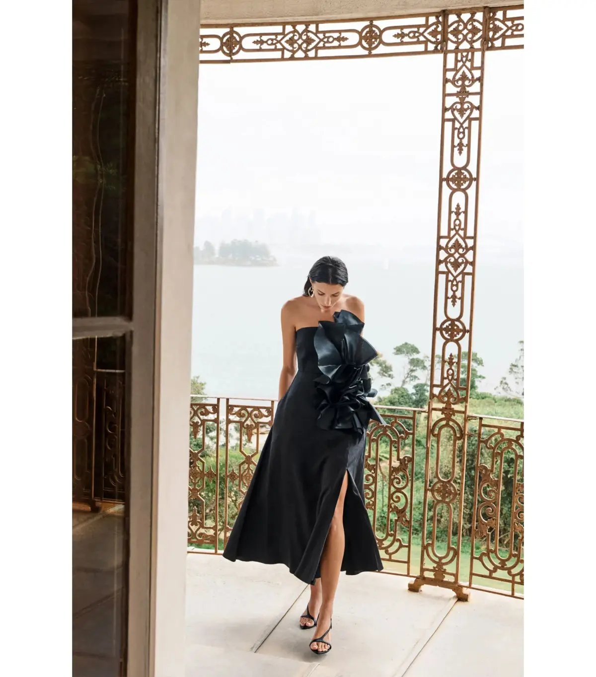 Aje Energy Midi Dress in Black Size AU 8 photo 5