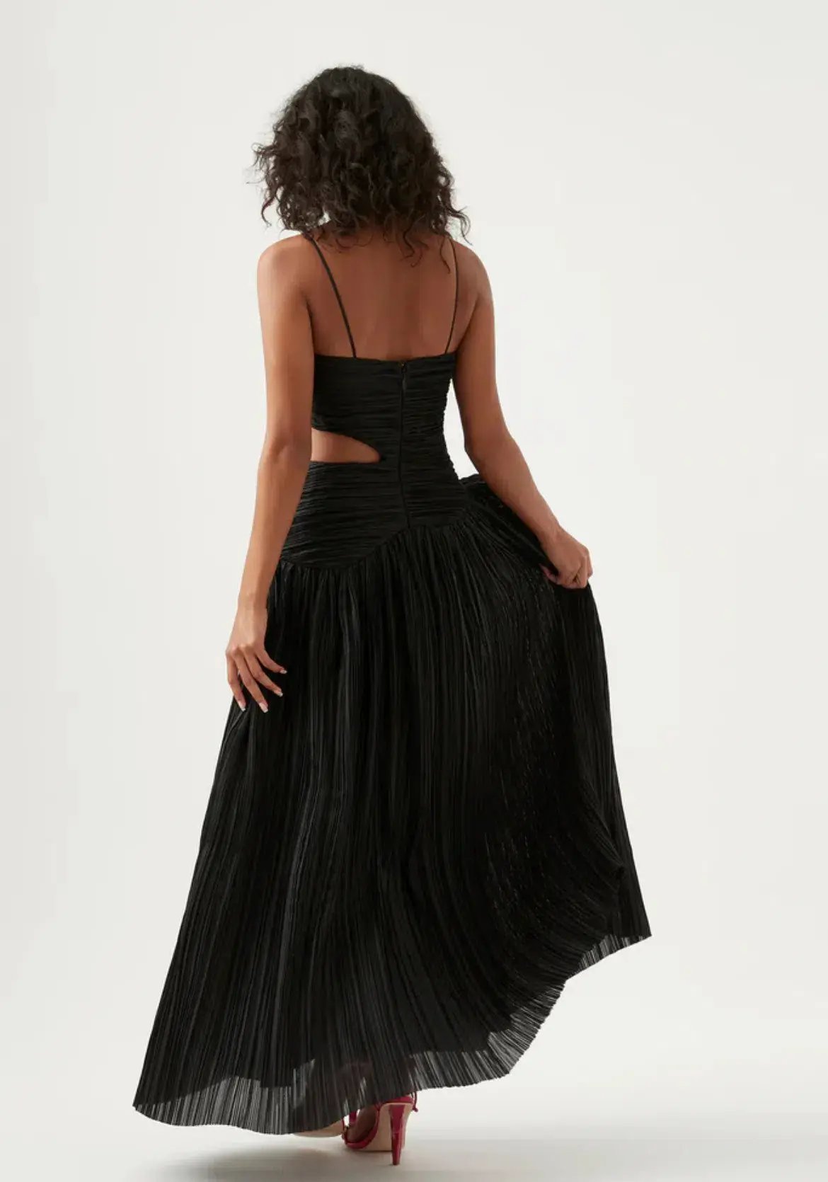 Aje Laurier Wave Maxi Dress Black Size AU 6 photo 5