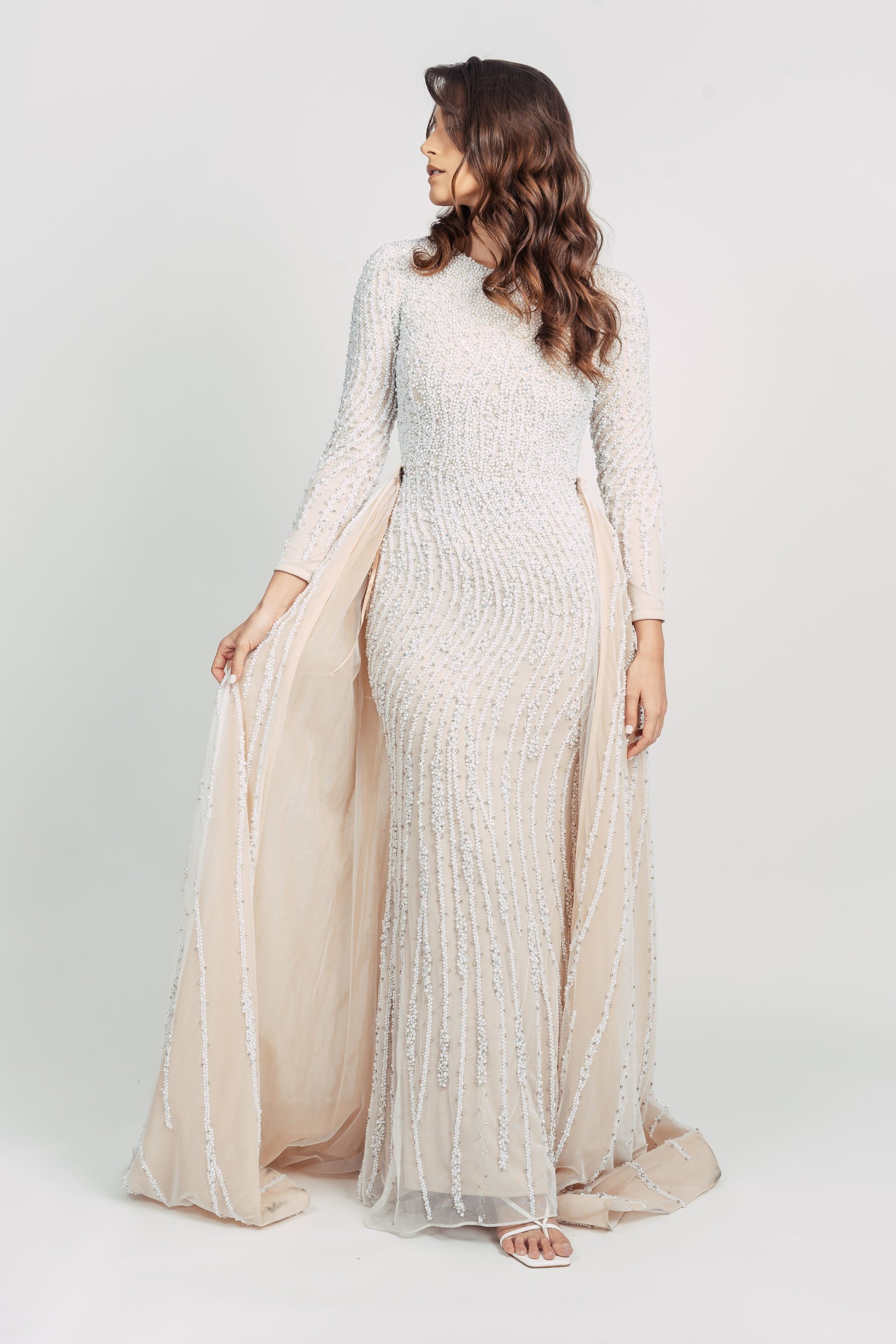 MONA PEARL GOWN BY MY SECRET WARDROBE WHITE photo 8