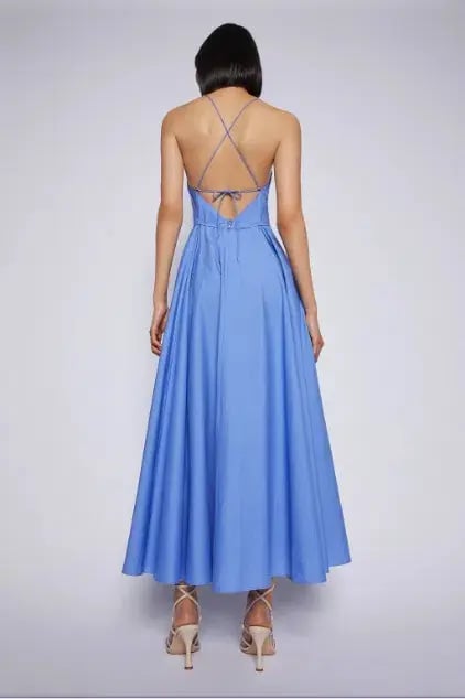 Scanlan Theodore Parachute Cotton Strappy Dress Blue Size 10 photo 2