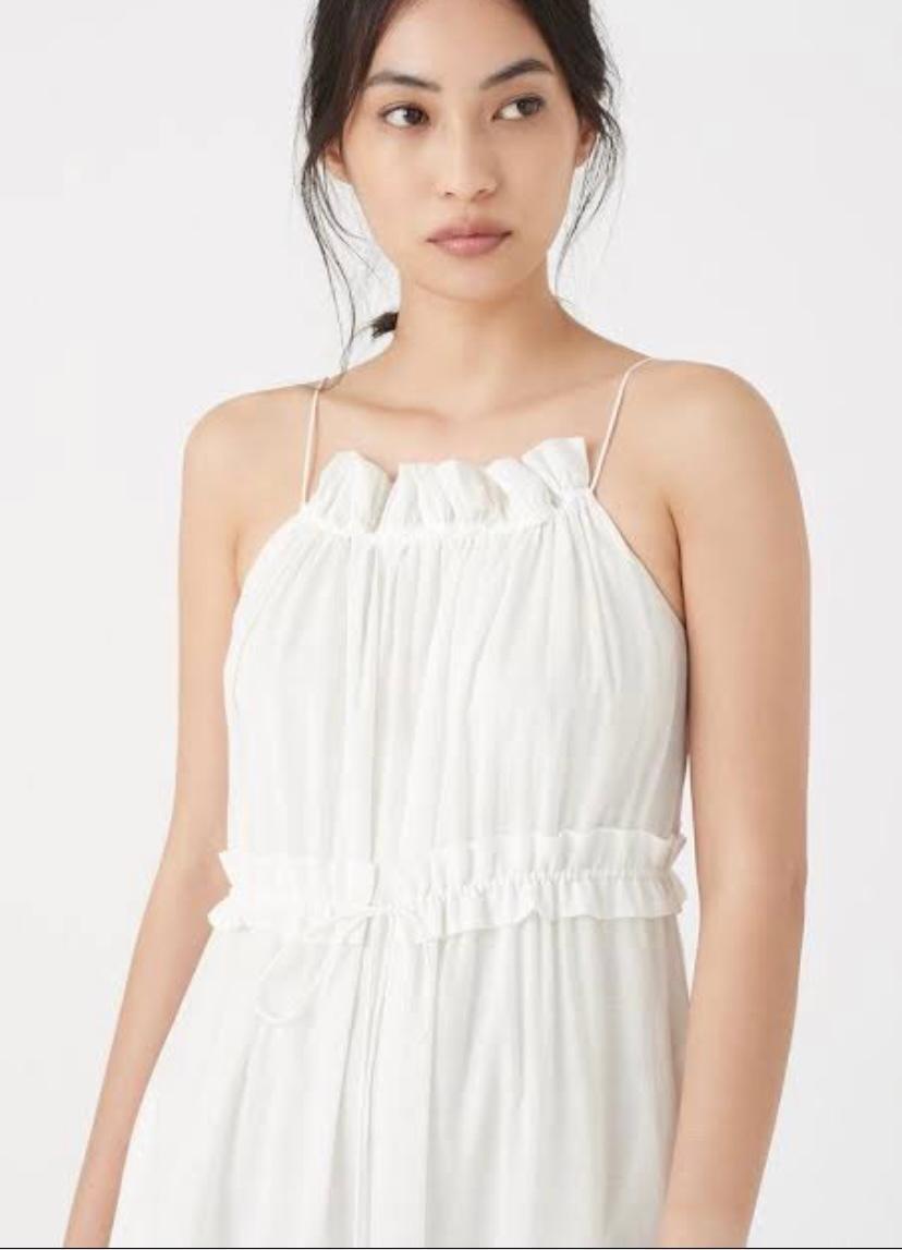 Aje Banksia Tiered Maxi Dress White Size 6 photo 2