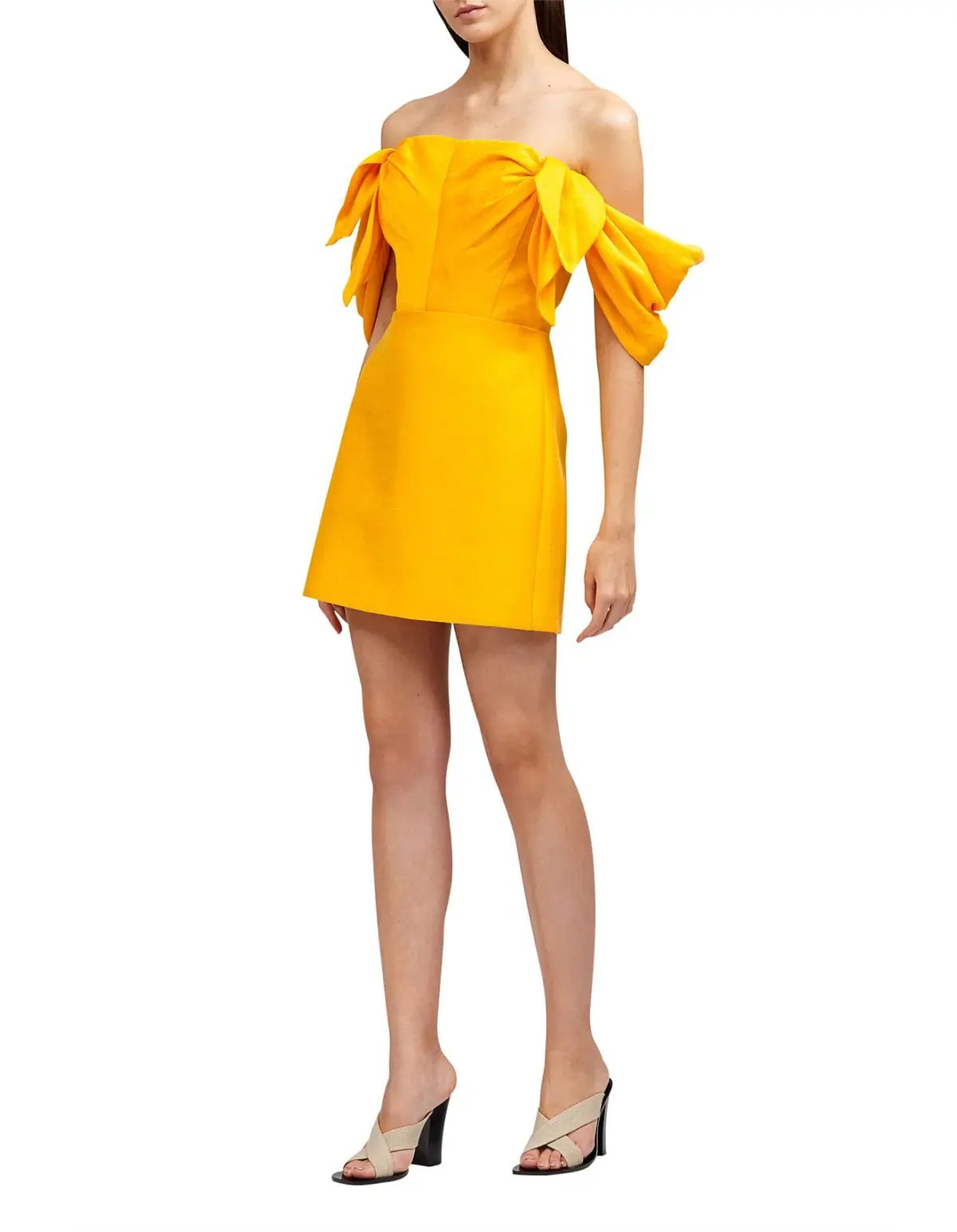 Acler Selkin Mini Dress Yellow Size 10 photo 2