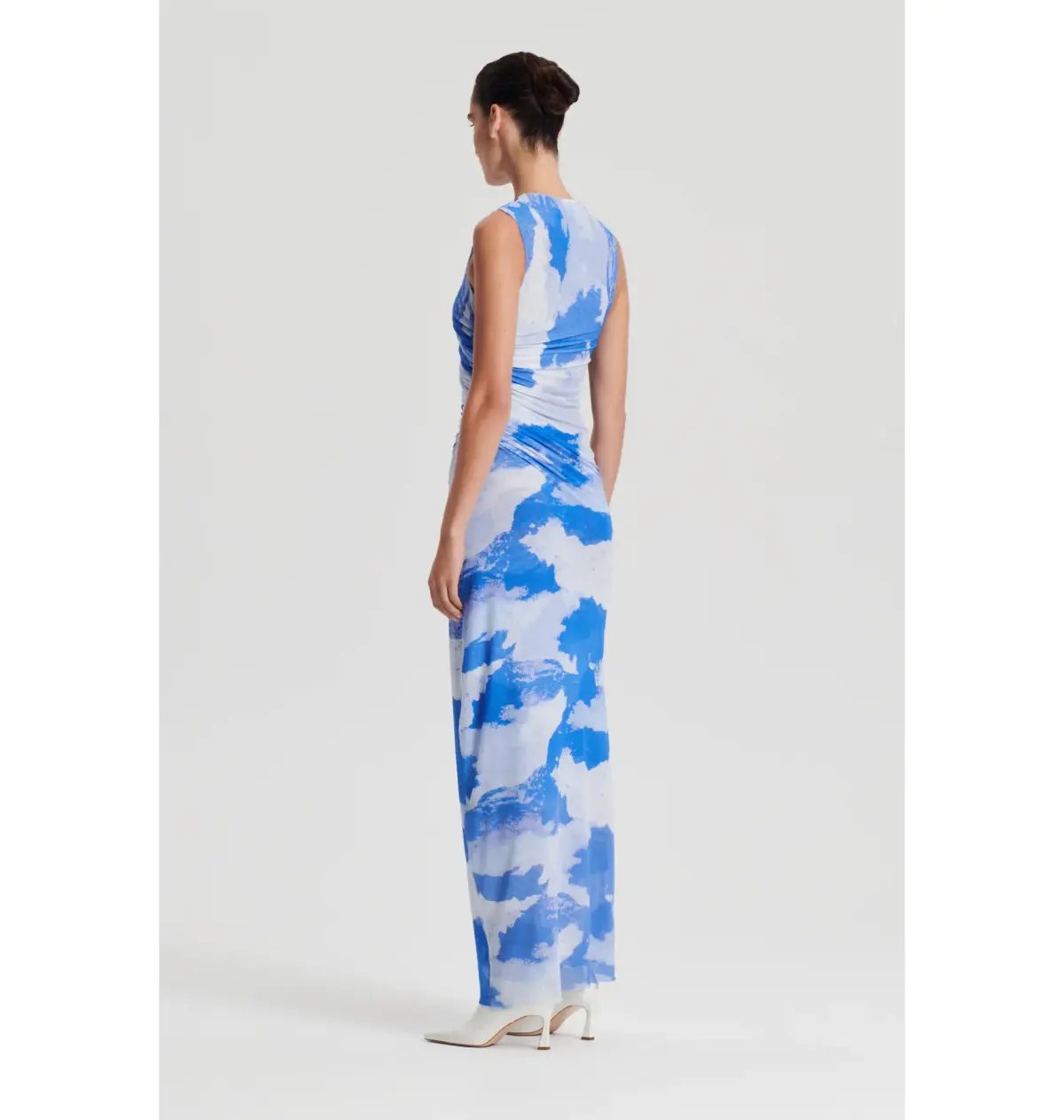 Scanlan Theodore Italian Cloud Print Dress Blue Size AU 6 photo 3