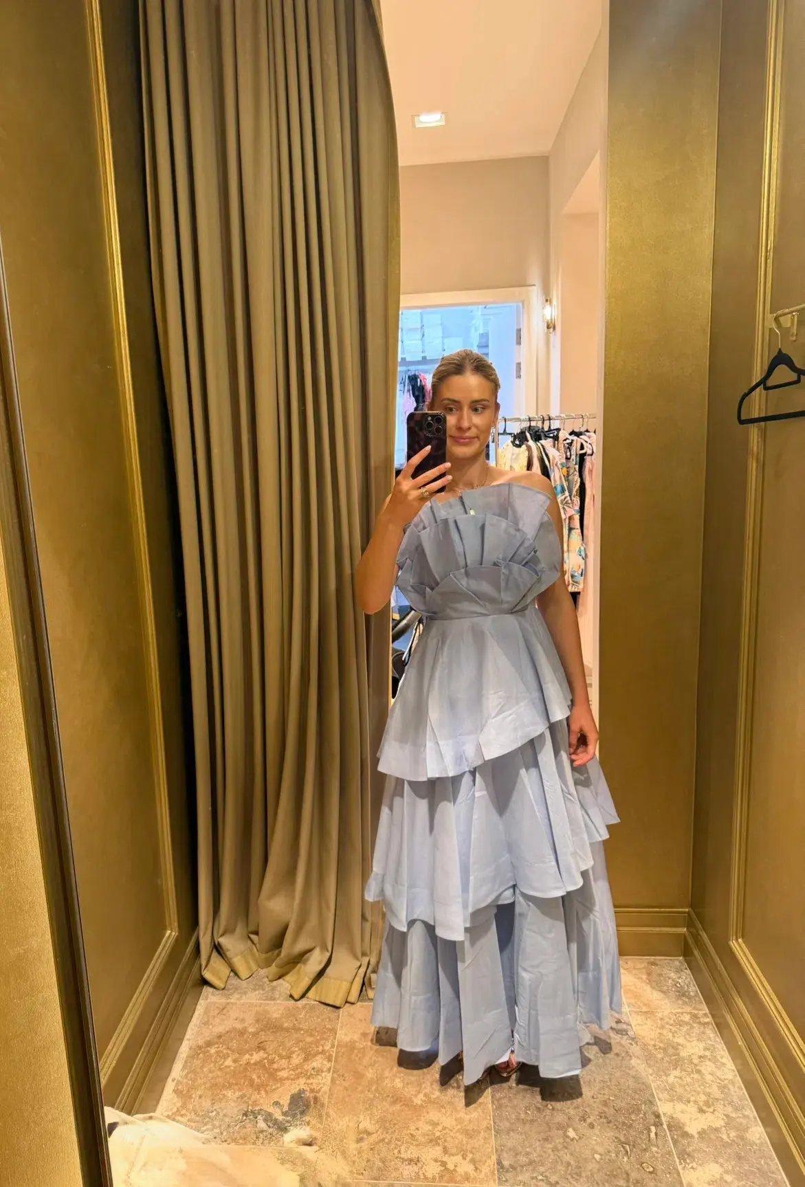AJE | Selestia Gown | Pale Blue | Size 8 photo 4