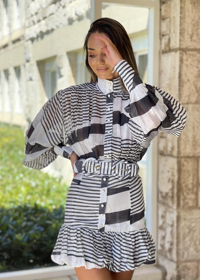 Mackenzie Mode Seeing Stars Dress Black/White Size 8 photo 2
