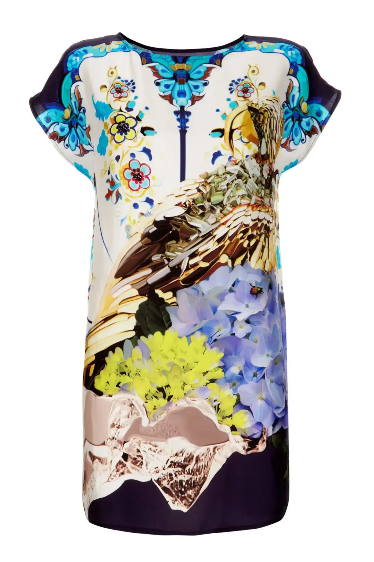 Mary Katrantzou Silk Mini Dress Print Size 8 photo 2