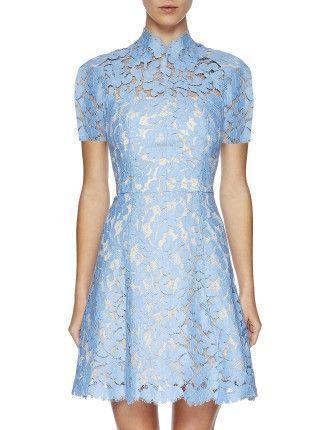 Lover Warrior Lace Dress Powder Blue Size 10 photo 3
