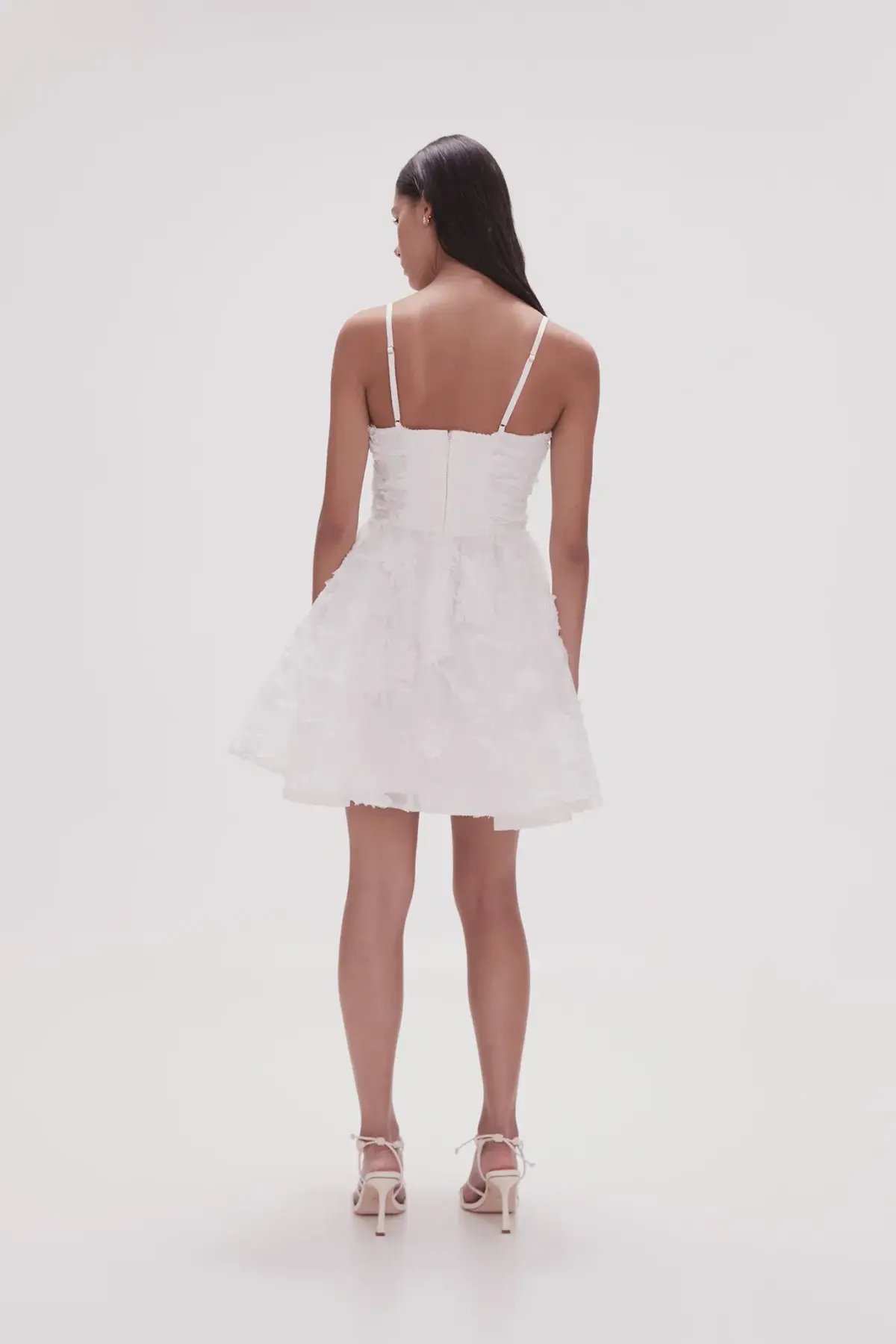 Aje Evangeline Mini Dress Ivory Size 8 photo 3