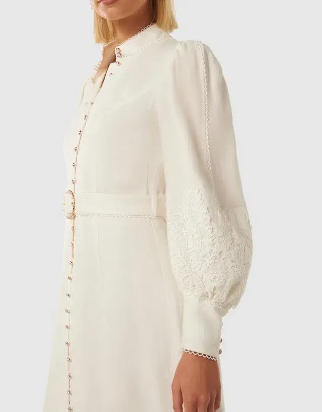 Forever New Allegra Lace Detail Dress Maxi Ivory Size AU 12 photo 2