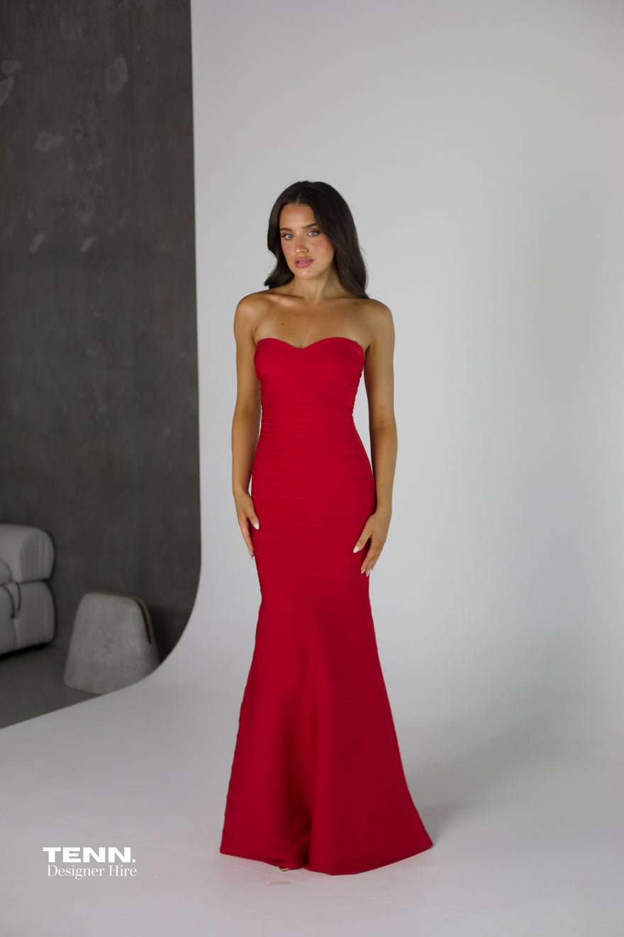 Hervé Léger Sara gown - Red photo 2