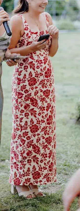 Skyla Column Dress - Scarlet Bloom photo 5