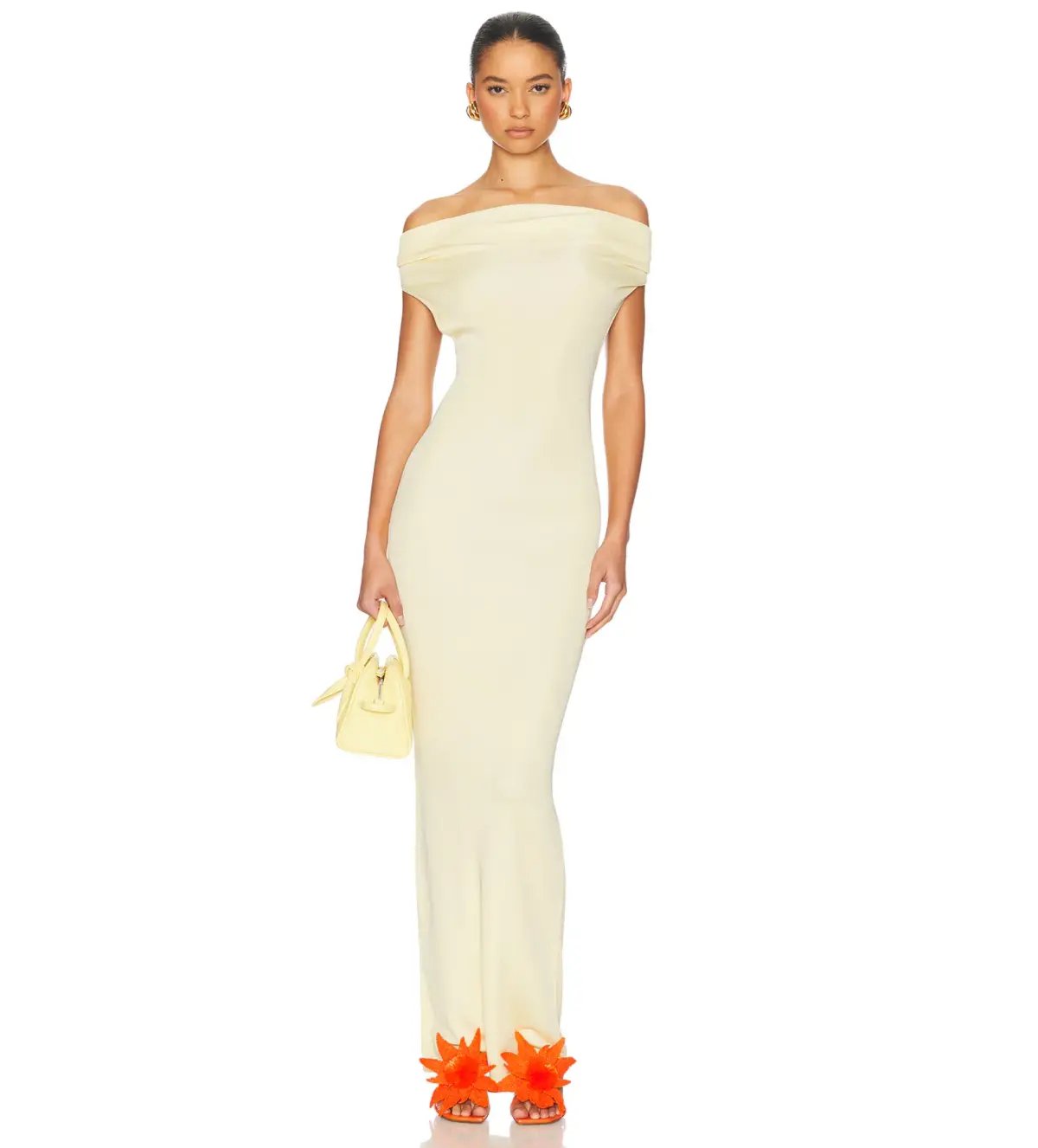 Helsa Aaliyah Maxi Knit Dress in Butter Yellow Size XS / AU 6 - 8 photo 2