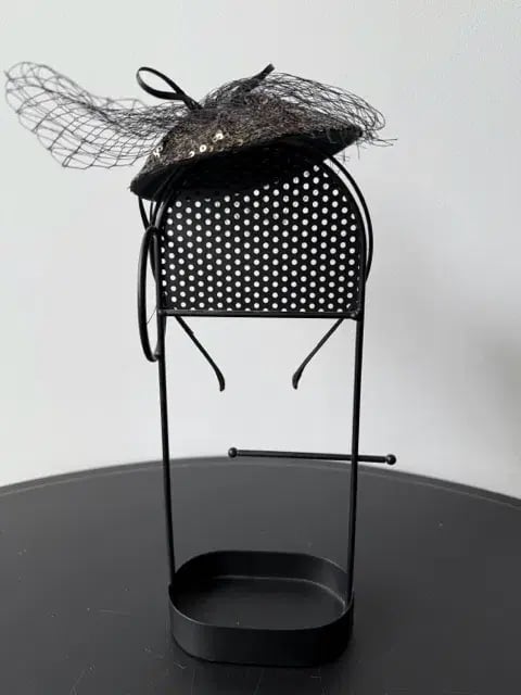 Mimco Sequined Headpiece with Veil Black One Size photo 3