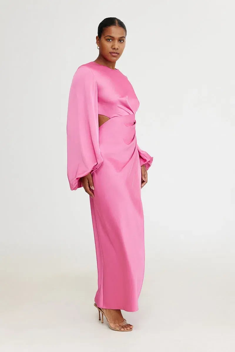 Significant Other Lara Long Sleeve Dress Pop Pink Size 10 photo 3