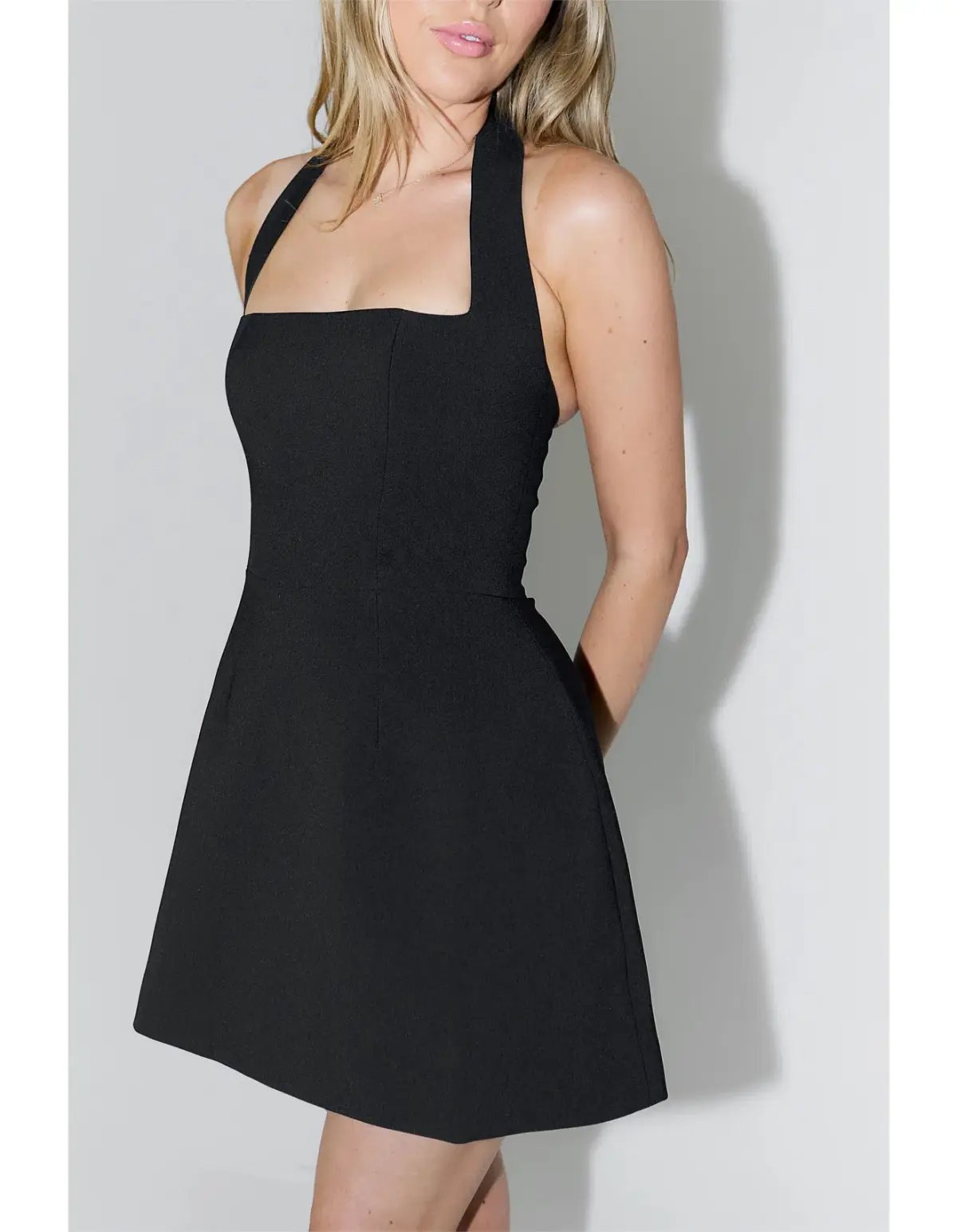 Odd Muse Structured Halter Mini Dress Navy Size M (AU 10) photo 3