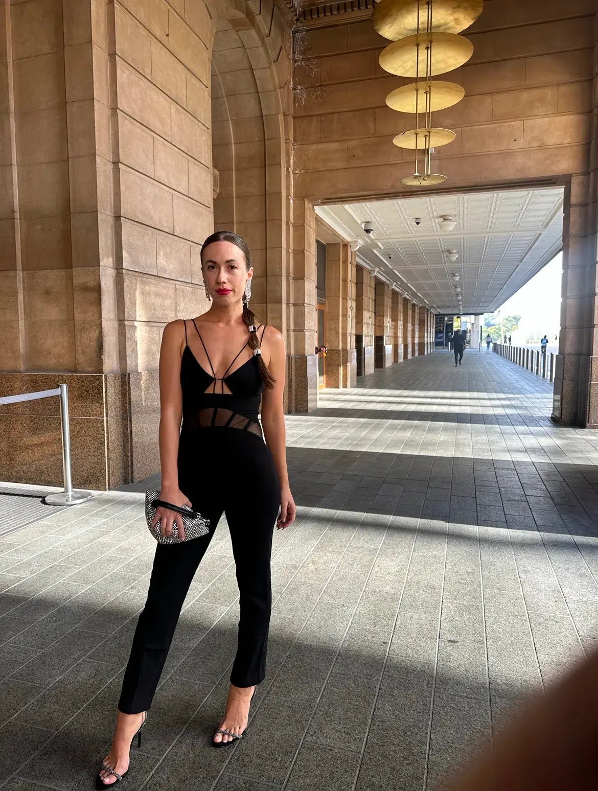 MISHA Myrine Jumpsuit Black Size 6/XS photo 2