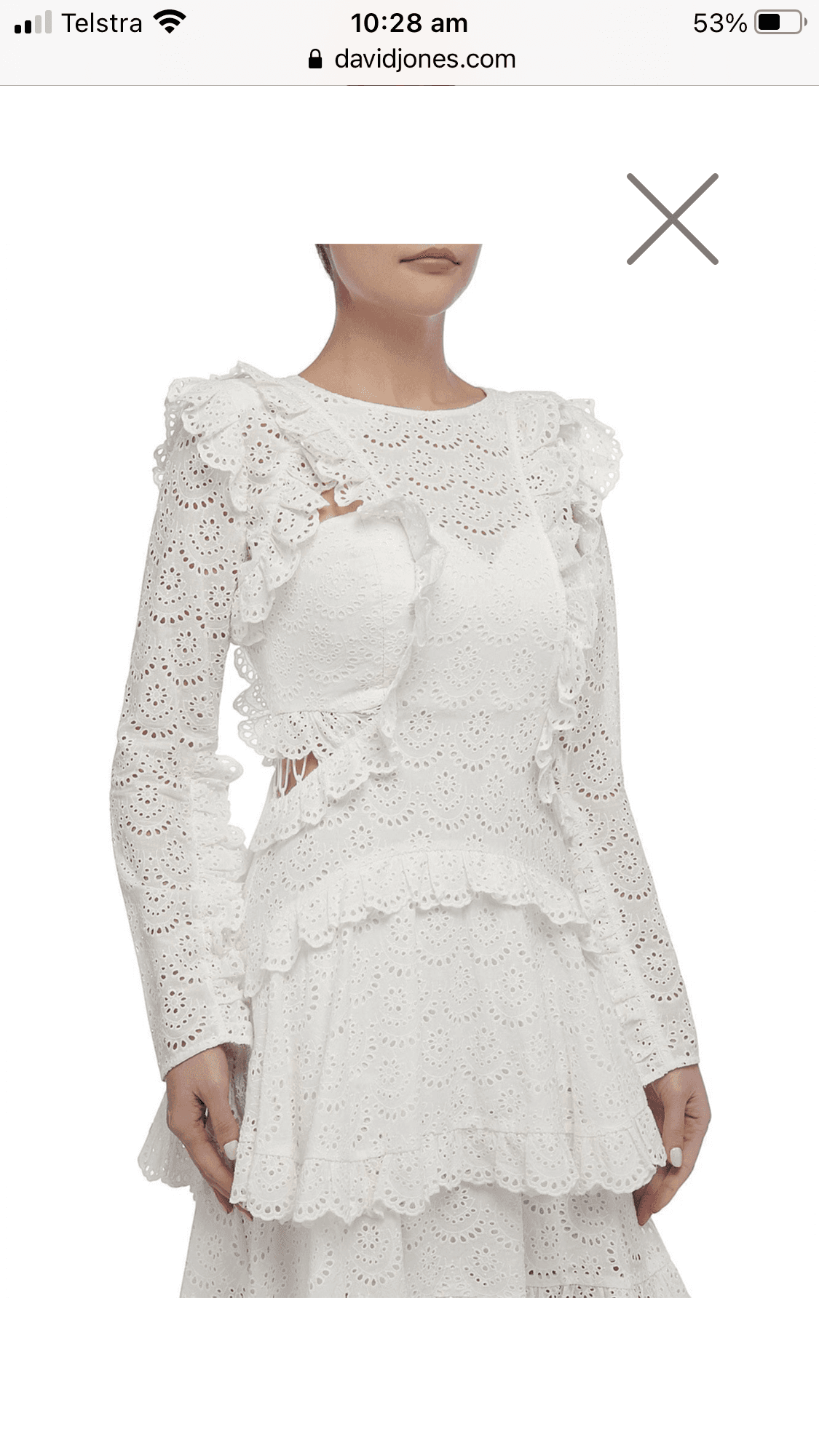 Thurley Ebony Dress - white - size 14 photo 3