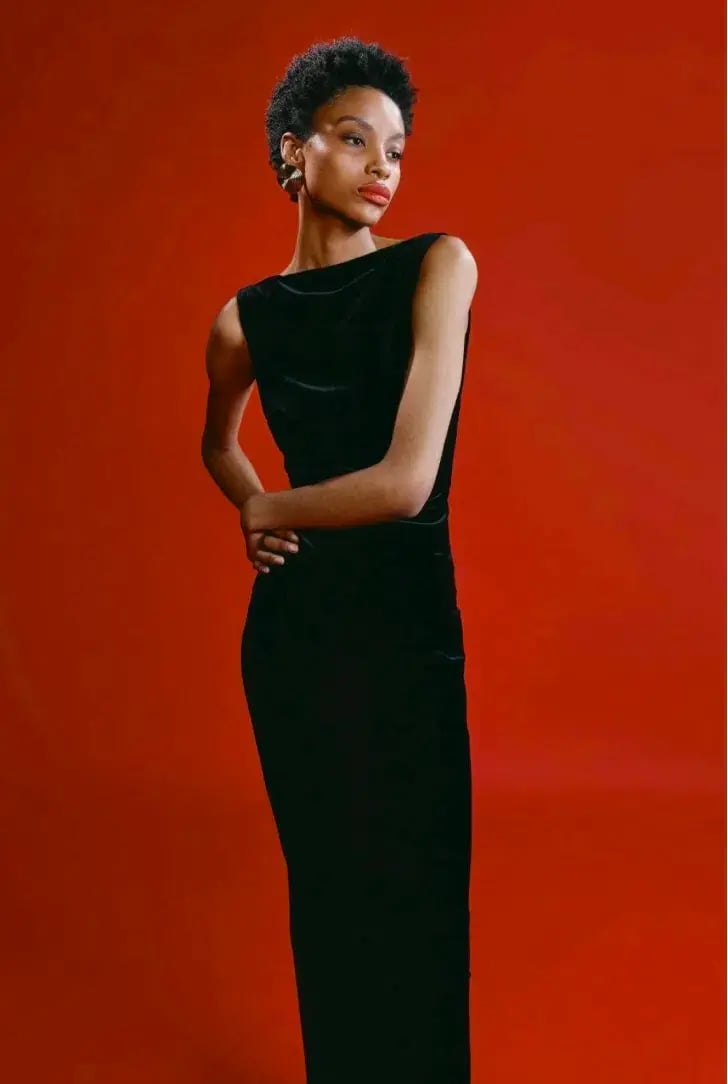 Effie Kats Velvet Verona Gown Black Size 10 photo 5