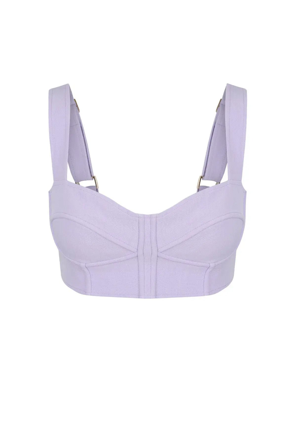 Shona Joy Irena Corded Bustier in Lavender Size 8 photo 3