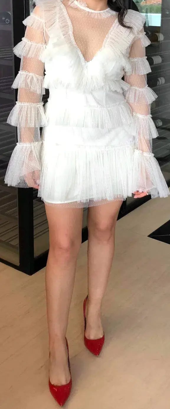 Alice McCall The Zen Mini Dress Cream Size 8 photo 2