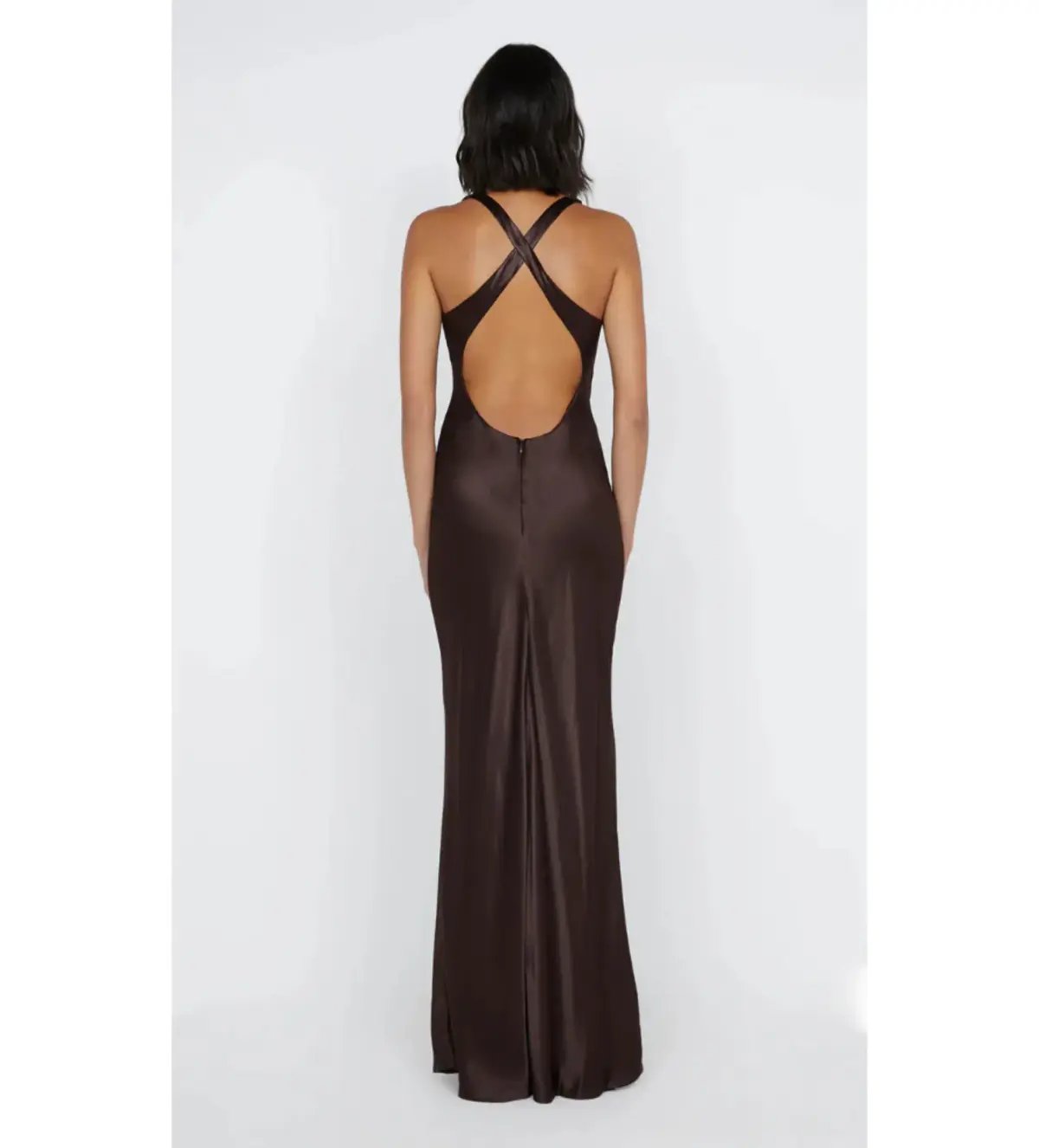 Bec & Bridge Maxina Crossover Dress Dark Chocolate Size AU 8 photo 3