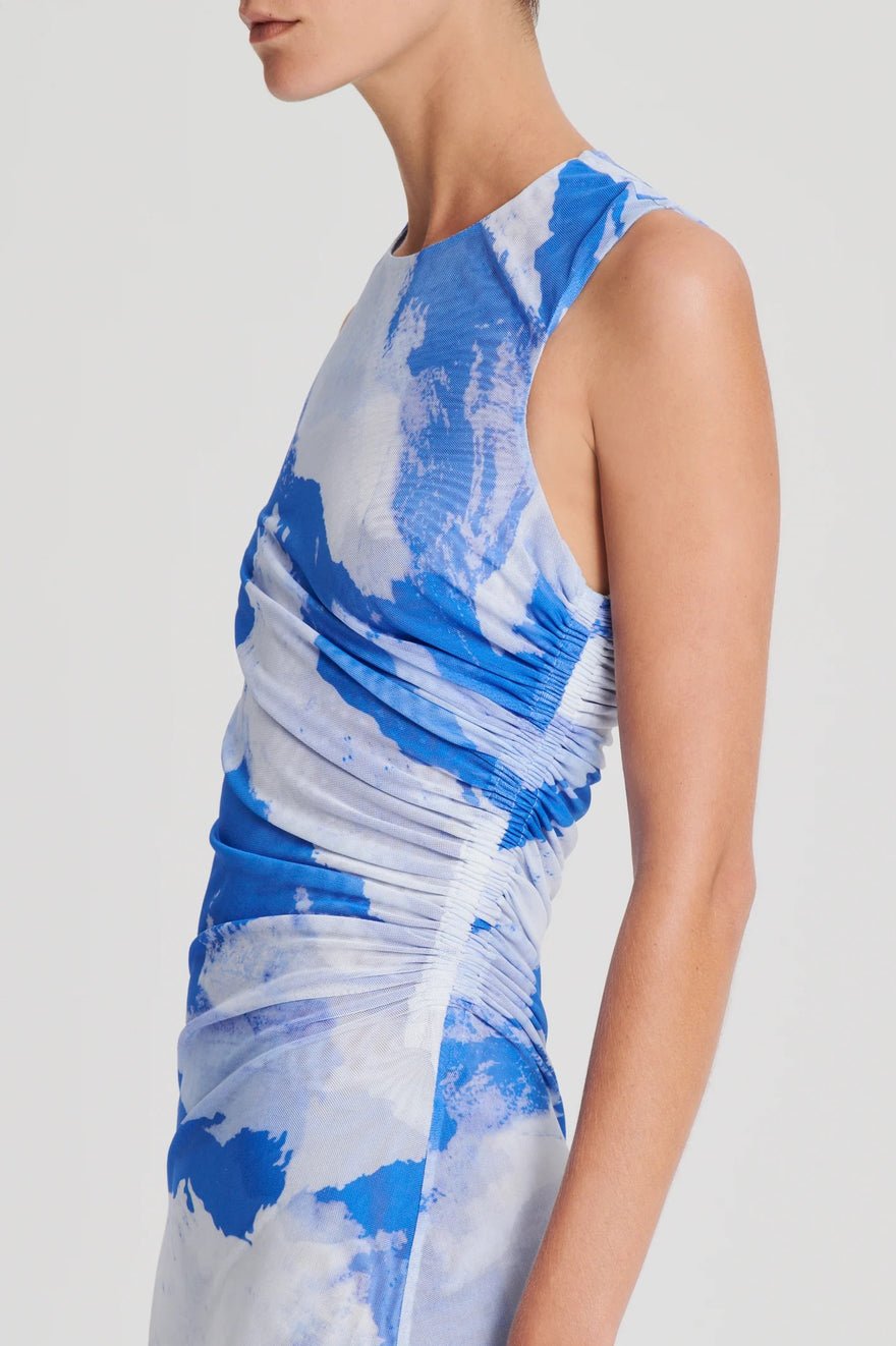 Scanlan Theodore Italian Cloud Print Dress - Blue photo 4