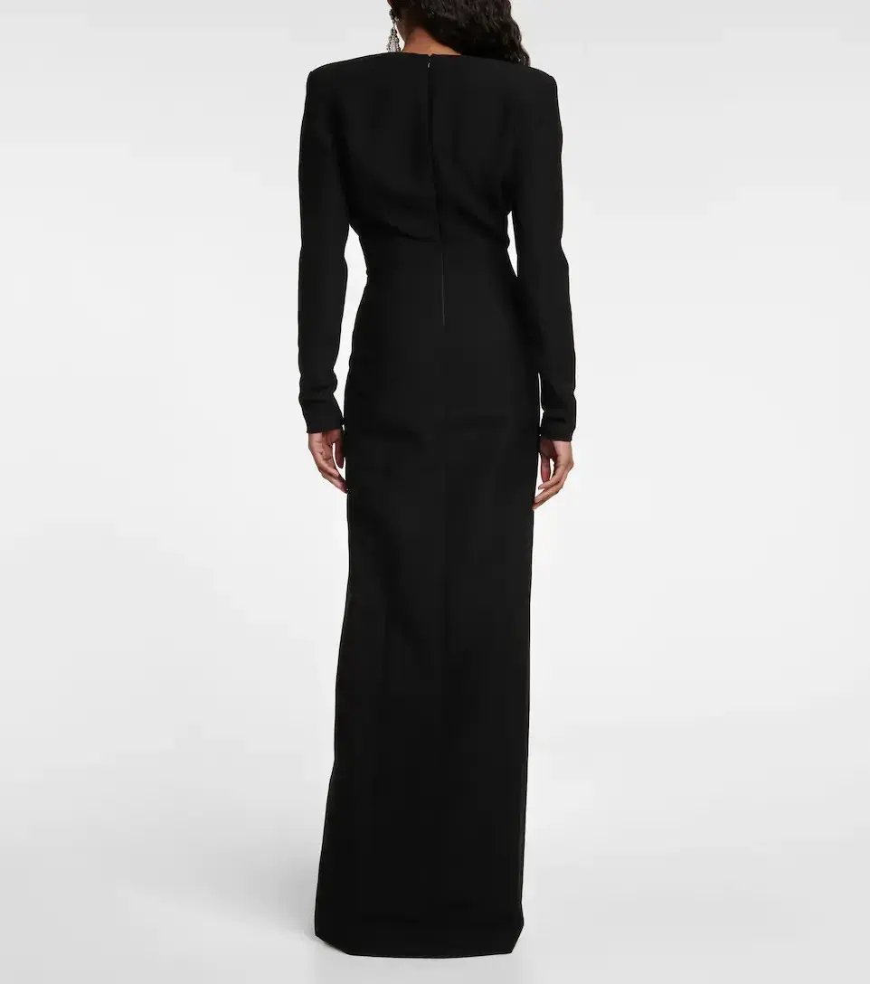 Monot Asymmetric Cut-out Gown Black Size 8 photo 2