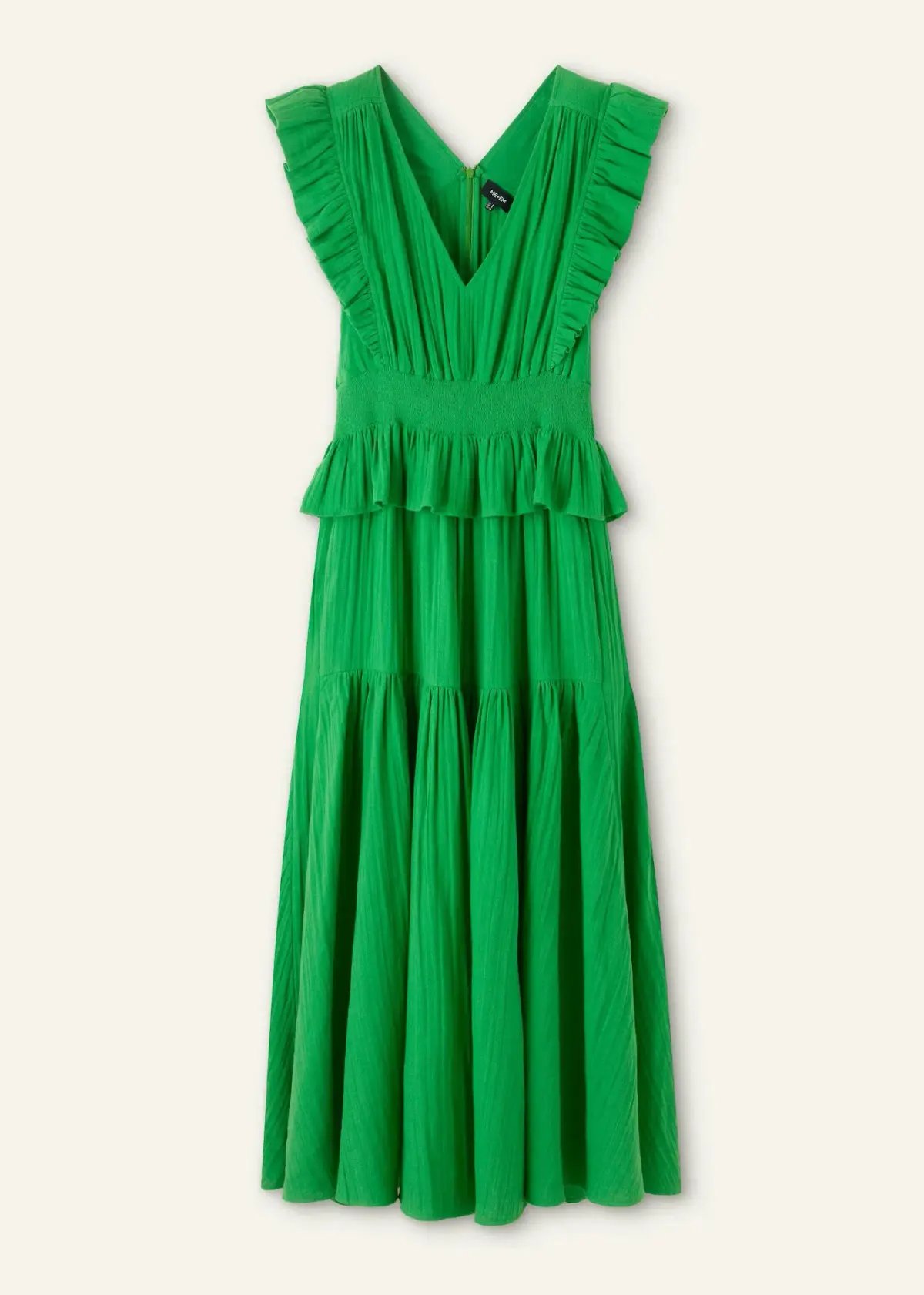 Me+Em Cheesecloth Maxi Dress in Spring Green Size 10 photo 4