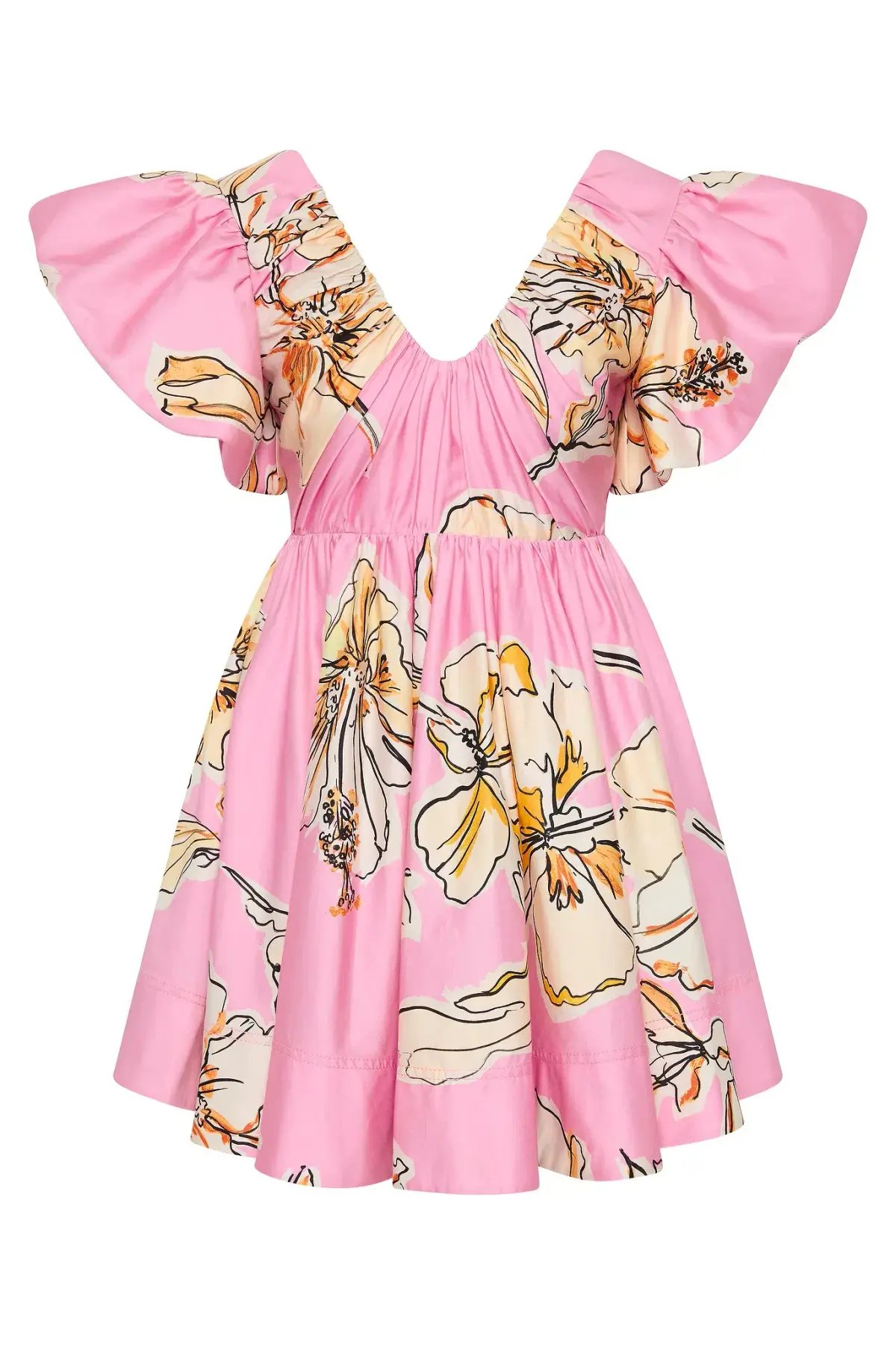 Aje Gretta Bow Back Mini Pink Hibiscus Size AU 8 photo 3