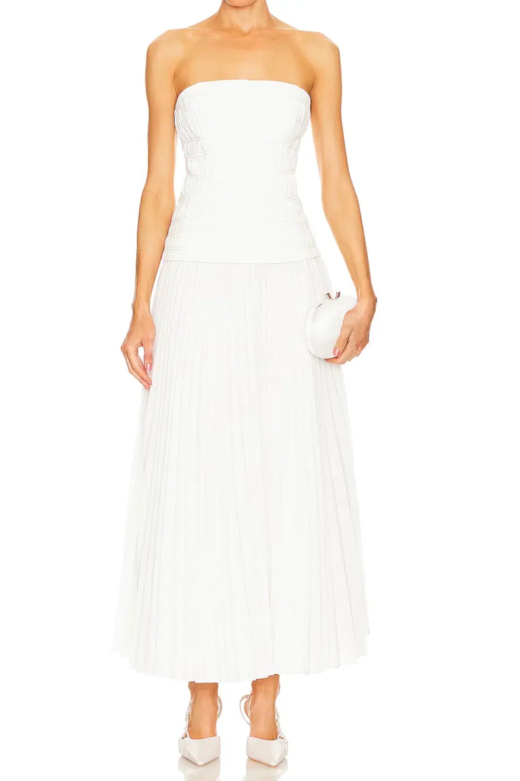 Acler Bristol Midi Dress in Ivory White Size S / AU 8 photo 6