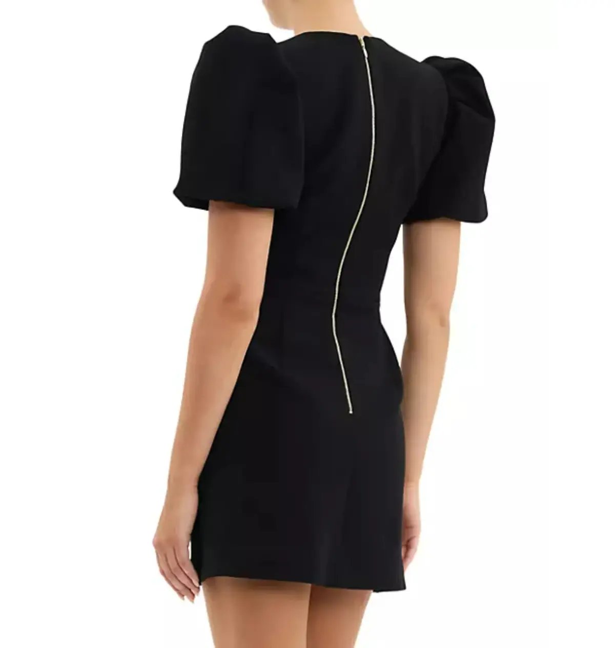 Rebecca Vallance Sirene Puff Sleeve Mini Dress Black Size AU 8 photo 3