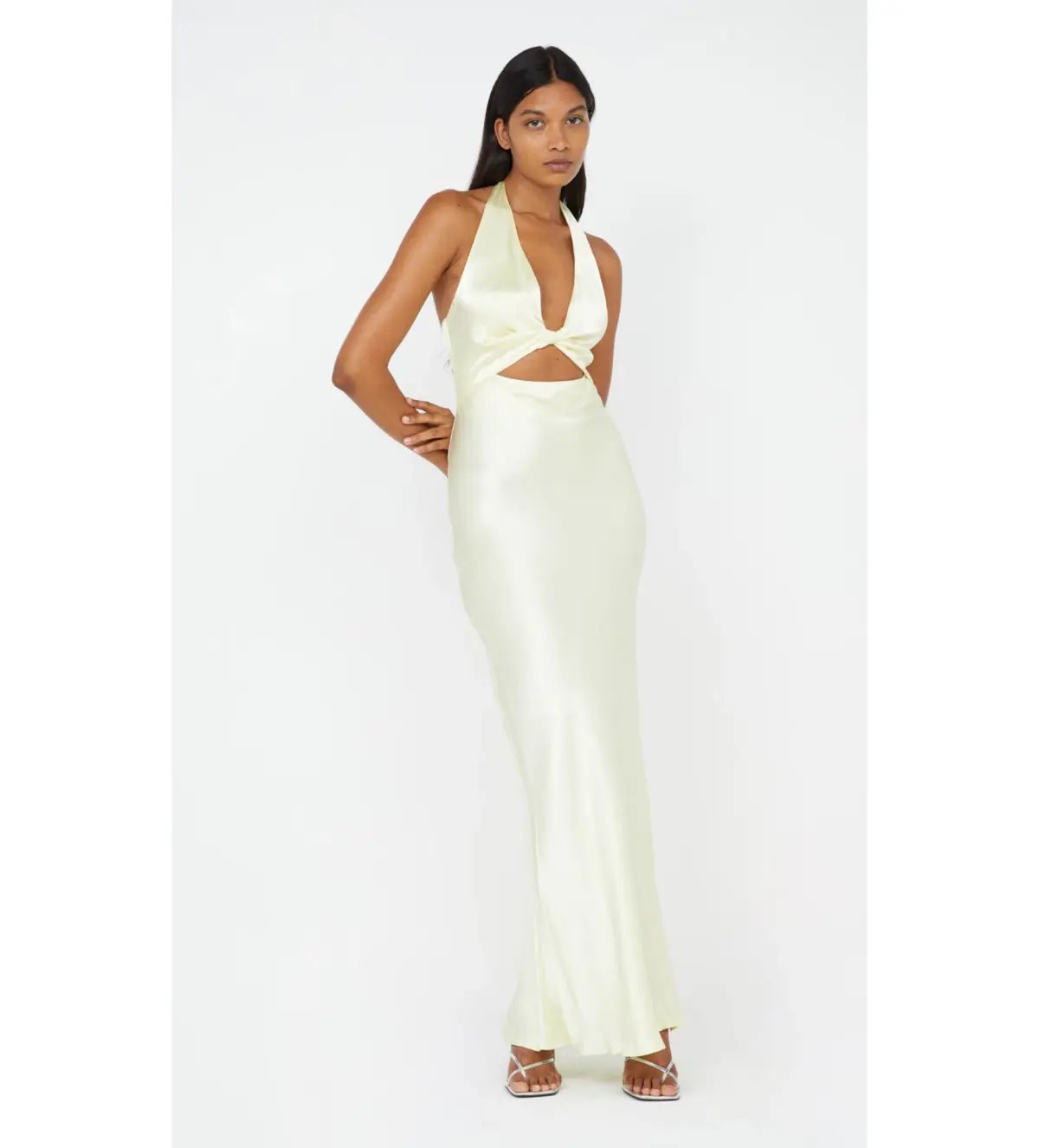 Bec + Bridge Sabia Twist Maxi Dress Ice Yellow Size 14 photo 3