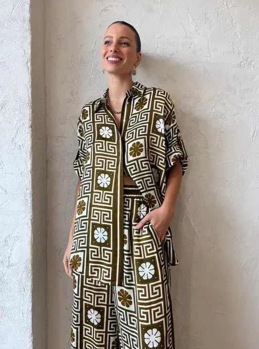 Alemais Dimi Jacquard Shirt & Pant Set Print Size 8 photo 10