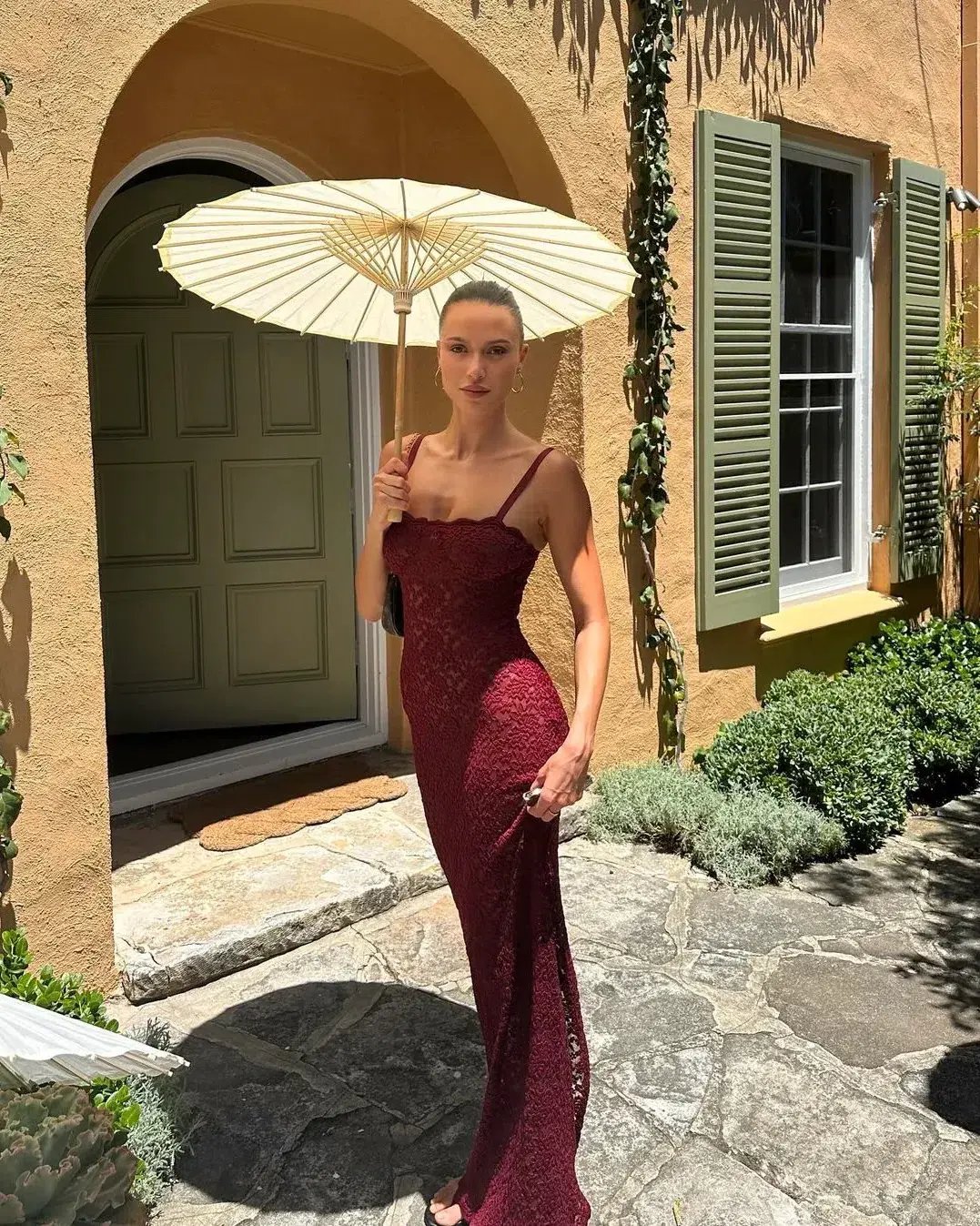 Arcina Ori Margot Maxi Dress in Red Wine Size AU 8 photo 10