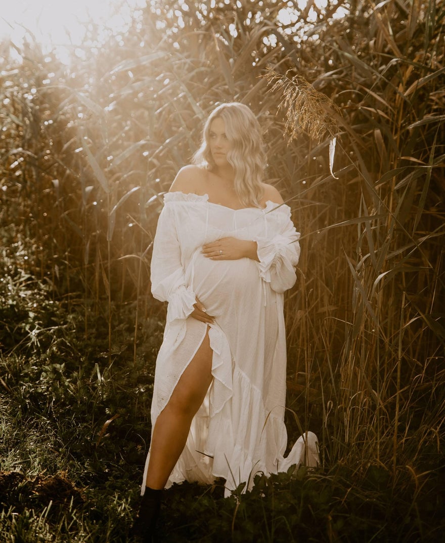 Hazel & Folk Emmaline Maxi Gown - White photo 3