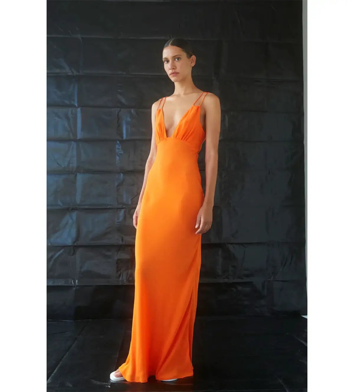 Paris Georgia Bernie Slip Dress Vivid Orange  Size S/Au 8 photo 3