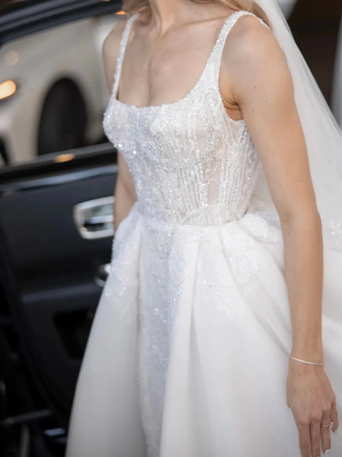 Pallas Couture Wedding Dress White Size 6 photo 3