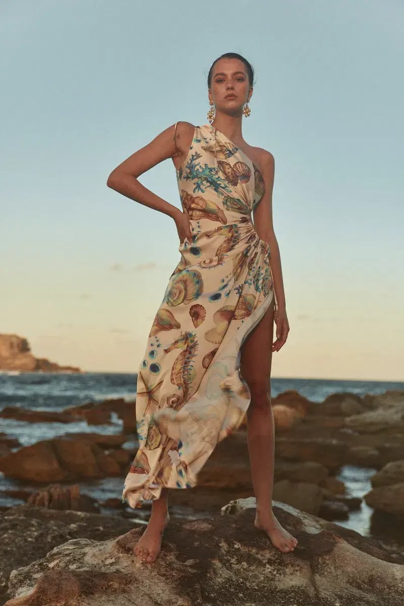 Sonya Moda Nour Seashell Dress Print Size 12 photo 3