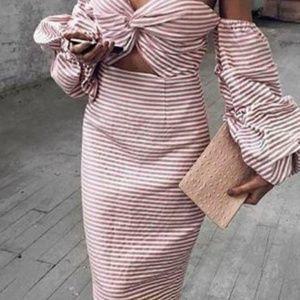 Asilio Candy Eyed Dress Pink White Stripe Size 6 photo 13