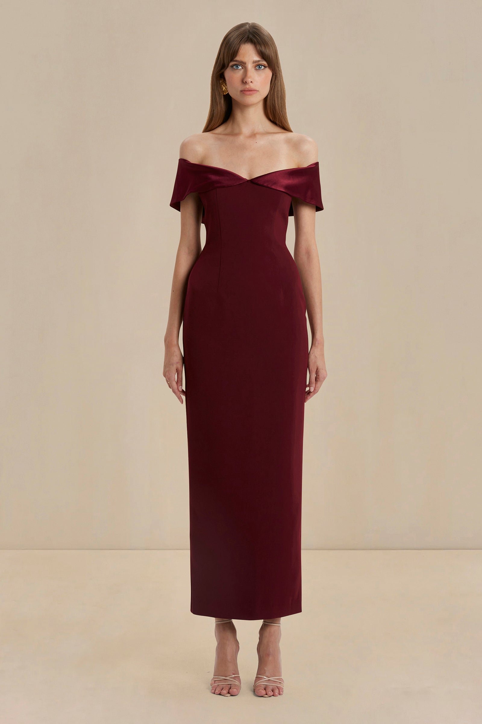 SONYA ALEHI DRESS - MERLOT photo 2