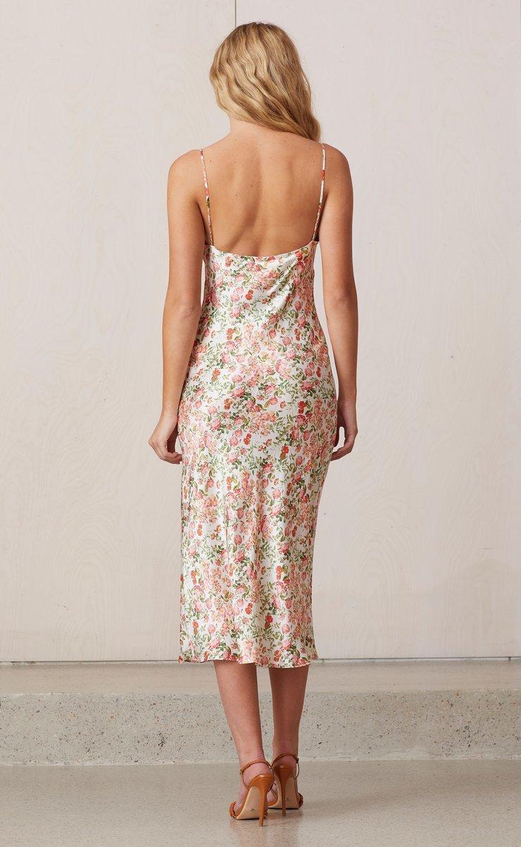 Bec & Bridge Pink Party Slip Dress Camellia Floral Print Size 6 photo 2