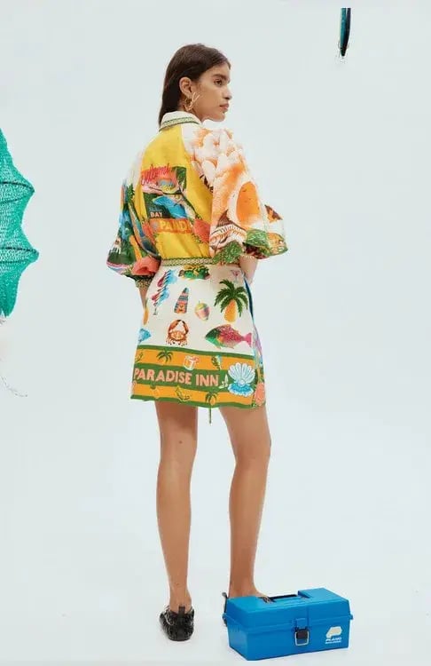 Alémais Paradiso Mini Dress Print Size 14 photo 3