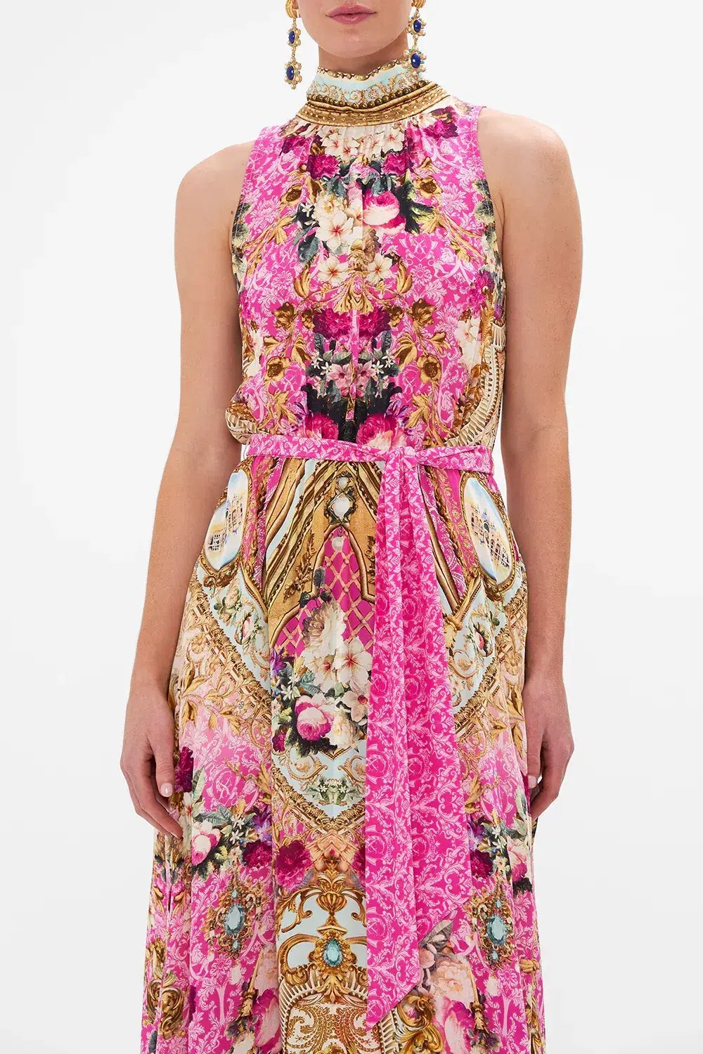 Camilla Necktie Midi Dress With Elasticated Waist Call Of The Canal Size XL / AU 16 photo 4