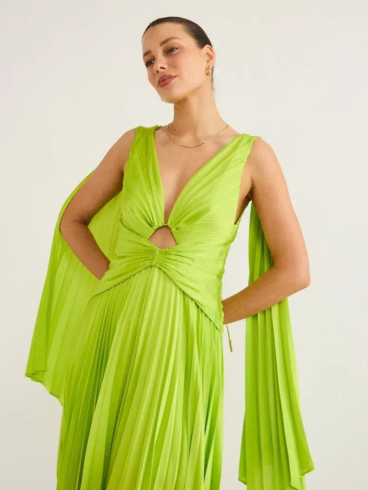 Acler Columbus Midi Dress Citron Size 12 photo 3