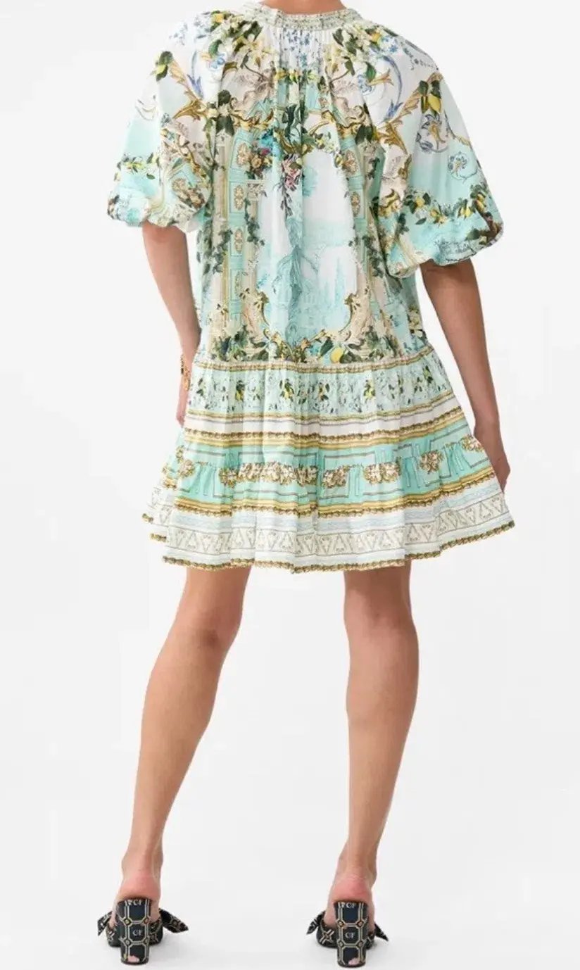 Camilla Puff Sleeve Shirt Dress Venus On A Vespa Size S AU 10 photo 3
